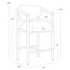 Freya Gifford Script Upholstered Counter Height Stool