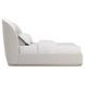 Opal Ivory and Soft Silver Paint King Upholstered Panel Bed