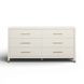 Dani Cream and Gold 6 Drawer Dresser