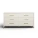 Dani Cream and Gold 6 Drawer Dresser