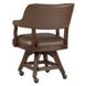 Gettysburg Dark Distressed Deluxe Swivel Game Chair with Casters