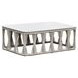 Alexa Outdoor Seating White Outdoor Rectangular Stone Top Coffee Table