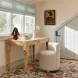 Hakuna Cream Performance Fabric Upholstered Desk Chair