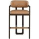 Cypress Ludlow Sesame Leather Upholstered Bar Stool