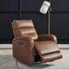 Ridgewell York Butternut Leather Glider Power Recliner with USB Charging