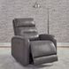 Ridgewell York Charcoal Leather Glider Power Recliner with USB Charging