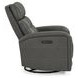Ridgewell York Charcoal Leather Glider Power Recliner with USB Charging