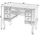 Charlotte Pastel Blue 40" Rectangular Vanity and Valet Desk