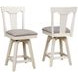 Choices Antique White Panel Back Upholstered Counter Height Stool Set of 2