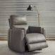 Reilly Aline Light Gray Leather Glider Power Recliner