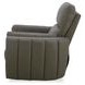 Reilly Aline Light Gray Leather Glider Power Recliner