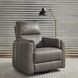 Reilly Aline Light Gray Leather Glider Power Recliner
