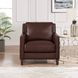 Arden Chestnut Leather Upholstered Accent Chair