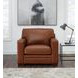 Langston Nutmeg Leather Upholstered Accent Chair