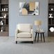 Arden Vanilla Leather Upholstered Accent Chair