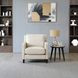 Arden Vanilla Leather Upholstered Accent Chair