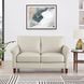 Lachlan Vanilla Leather 60" Loveseat