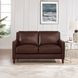 Arden Chestnut Leather 60" Loveseat