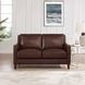 Arden Chestnut Leather 60" Loveseat