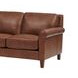 Lachlan Pecan Leather 84" Sofa