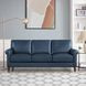 Lachlan Navy Leather 84" Sofa