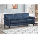 Lachlan Navy Leather 84" Sofa