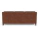 Camden Pecan Leather 87" Sofa with Nailhead Trim