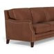Camden Pecan Leather 87" Sofa with Nailhead Trim