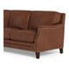 Camden Pecan Leather 87" Sofa with Nailhead Trim