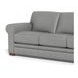Camden Silver Leather 87" Sofa with Nailhead Trim