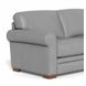 Camden Silver Leather 87" Sofa with Nailhead Trim