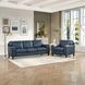 Halwyn Navy Leather 89" Sofa