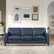 Halwyn Navy Leather 89" Sofa