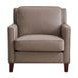 Arden Taupe Leather Upholstered Accent Chair