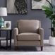 Arden Taupe Leather Upholstered Accent Chair