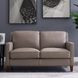 Arden Taupe Leather 60" Loveseat