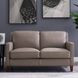 Arden Taupe Leather 60" Loveseat