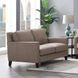Arden Taupe Leather 60" Loveseat