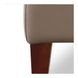 Arden Taupe Leather Upholstered Rectangular Ottoman