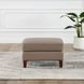 Arden Taupe Leather Upholstered Rectangular Ottoman