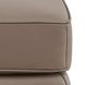 Arden Taupe Leather Upholstered Rectangular Ottoman