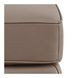 Arden Taupe Leather Upholstered Rectangular Ottoman