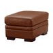 Langston Nutmeg Leather Upholstered Rectangular Ottoman