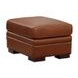 Langston Nutmeg Leather Upholstered Rectangular Ottoman