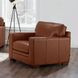 Langston Nutmeg Leather Upholstered Accent Chair