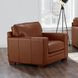 Langston Nutmeg Leather Upholstered Accent Chair