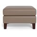 Arden Taupe Leather Upholstered Rectangular Ottoman