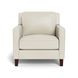 Arden Vanilla Leather Upholstered Accent Chair