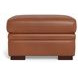 Langston Nutmeg Leather Upholstered Rectangular Ottoman