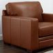 Langston Nutmeg Leather Upholstered Accent Chair